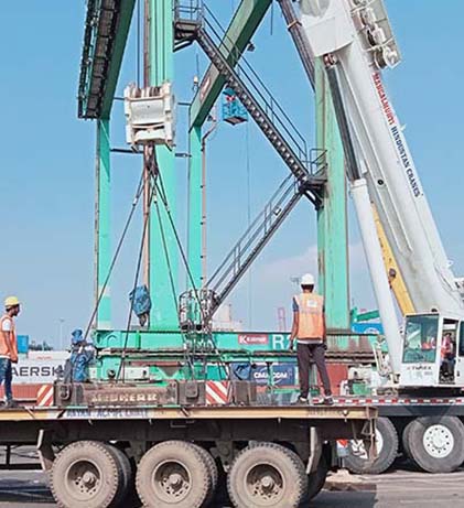 Dismantling, Shifting & Hybridization of 2 RTG Cranes at GTI & HTPL